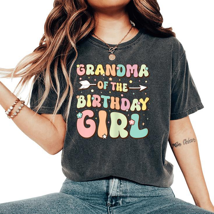 Grandma Of The Birthday Girl Matching Family Birthday Women's Oversized Comfort T-Shirt