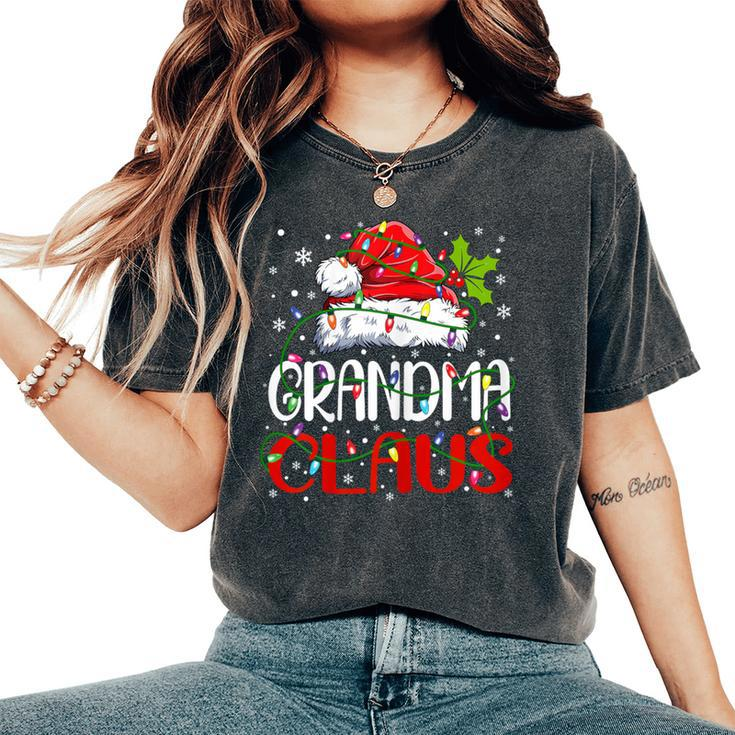 Grandma Claus Christmas Santa Matching Family Xmas Pajamas Women's Oversized Comfort T-Shirt