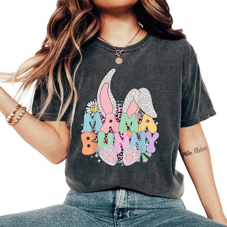 Groovy Mama Easter Day Rabbit Mom Hippie Trendy Women's Oversized Comfort T-Shirt