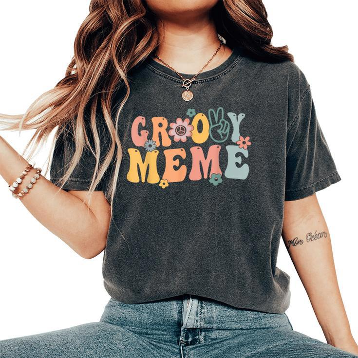 Groovy Meme Retro Mom Family Matching Mother's Day Women's Oversized Comfort T-Shirt