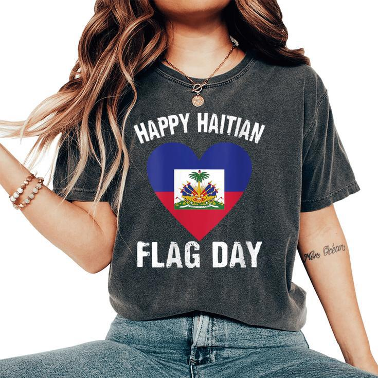 Haiti Haitian America Flag Proud Love Ayiti Country Pride Women's Oversized Comfort T-Shirt