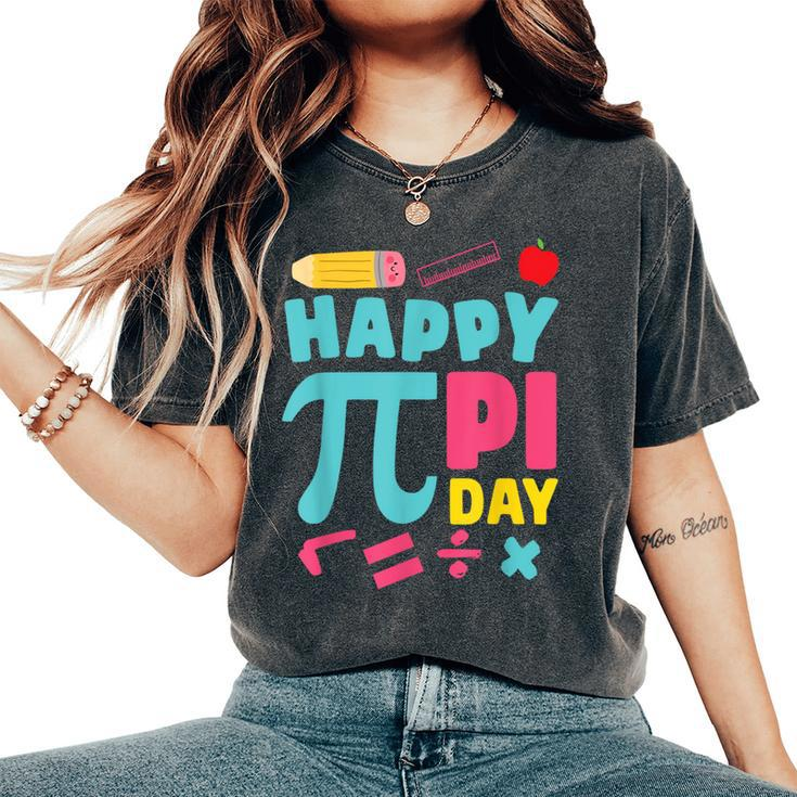 Happy Pi Day Mathematic Math Teacher Girl Women's Oversized Comfort T-Shirt