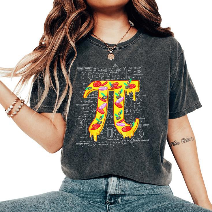Happy Pi Day Pie Pizza Symbol Math Lover Teacher Outfit Women's Oversized Comfort T-Shirt