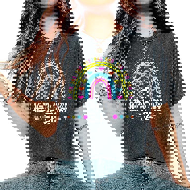 Happy Pi Day Rainbow 314 Pi Number Math Teacher Girls Women's Oversized Comfort T-Shirt