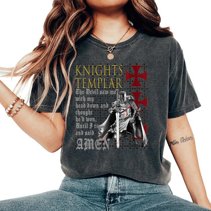 In Hoc Signo Vinces Christian Warrior & Knights Templar Women's Oversized Comfort T-Shirt