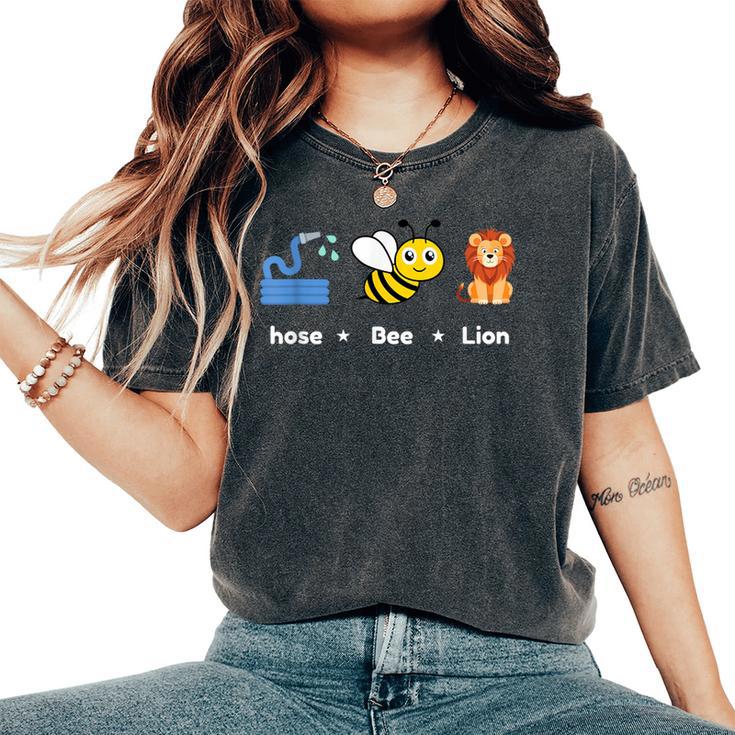 Hose Bee Lion Icons Hoes Be Lying Pun Intended Cool Women's Oversized Comfort T-Shirt