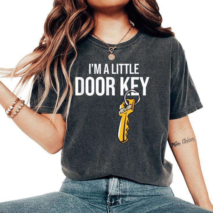 I'm A Little Door Key Nerdy Bad Dorky Mom Dad Pun Women's Oversized Comfort T-Shirt