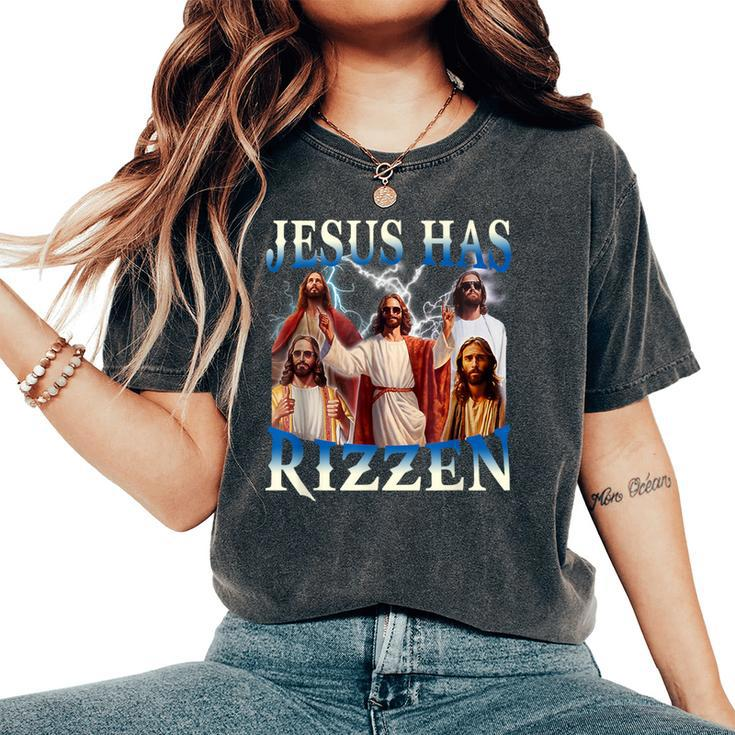 Jesus Has Rizzen Vintage Christian Jesus For Men Women's Oversized Comfort T-Shirt
