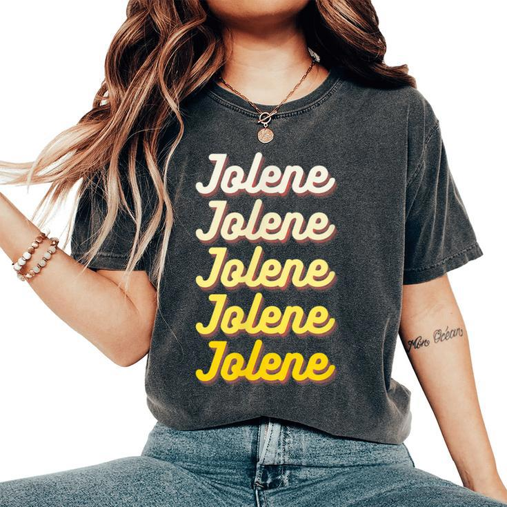 Jolene Retro Earth Toned Boho  Women Women's Oversized Comfort T-Shirt