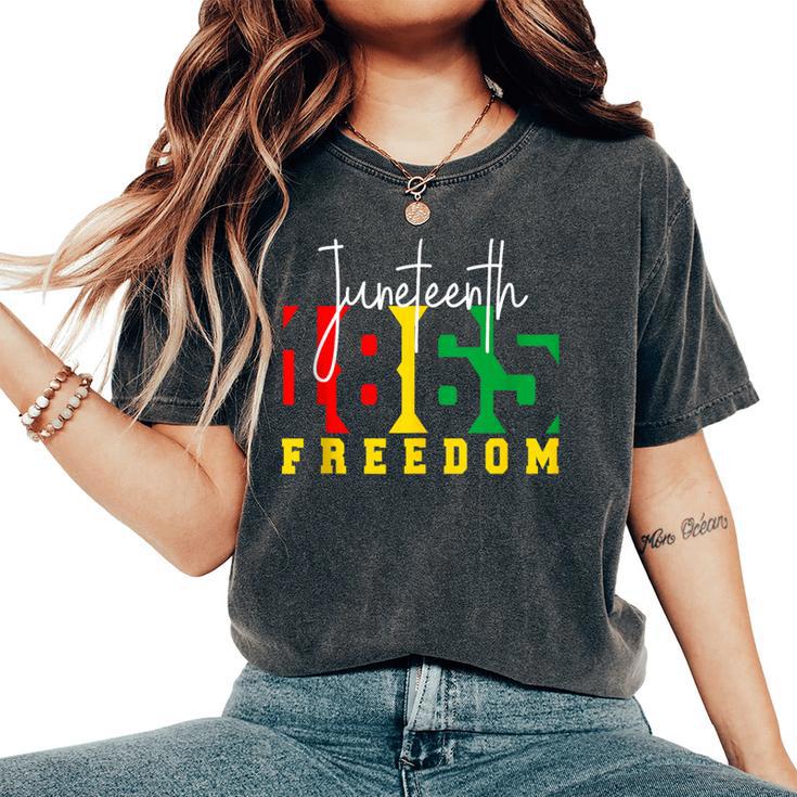 Junenth 1865 Freedom Day Pride Black Usa Afro Women Women's Oversized Comfort T-Shirt