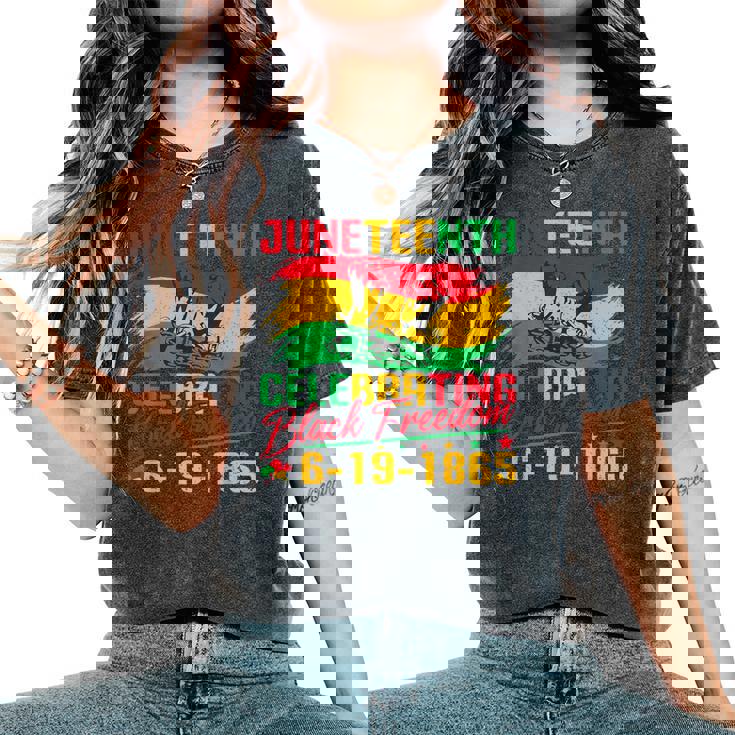 Junenth Celebrating Black Freedom 1865 African Men Women's Oversized Comfort T-Shirt