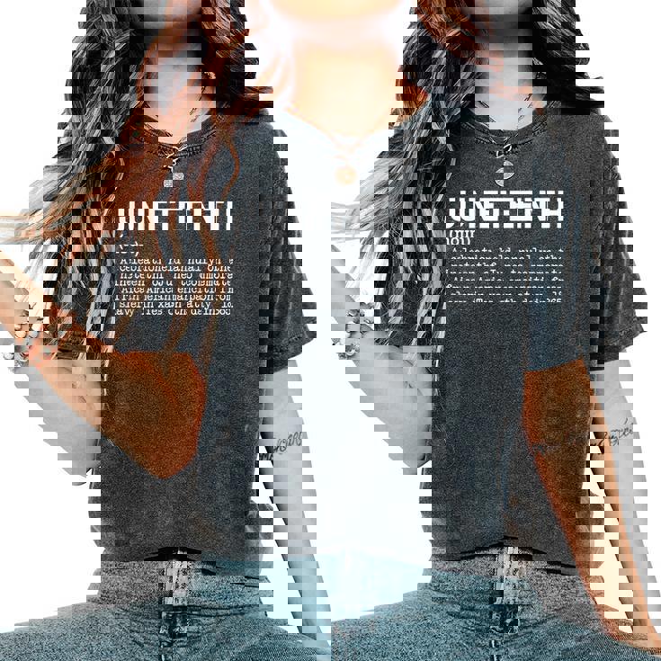 Junenth Definition Black African American Women Women's Oversized Comfort T-Shirt