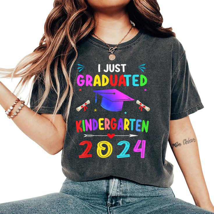 I Just Graduated Kindergarten Graduation 2024 Boys Girls Women's Oversized Comfort T-Shirt