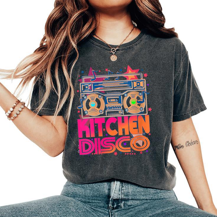 Kitchen Disco 70'S 80'S Disco Themed Vintage Retro Seventies Women's Oversized Comfort T-Shirt