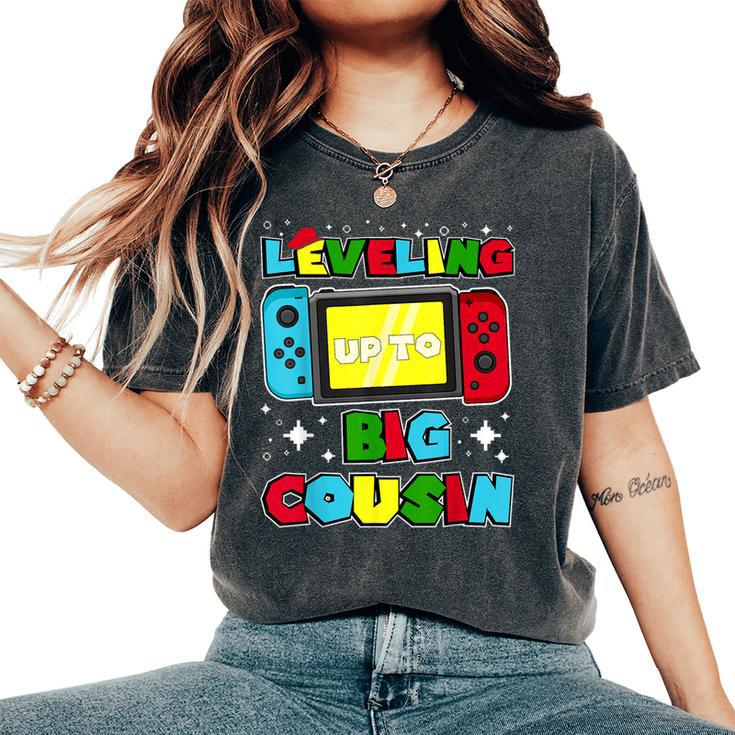 Leveling Up To Big Cousin 2024 Gaming Boys Girls Toddler Women's Oversized Comfort T-Shirt