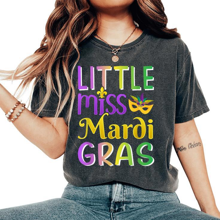 Little Miss Mardi Gras For New Orleans Costume Girls Women's Oversized Comfort T-Shirt