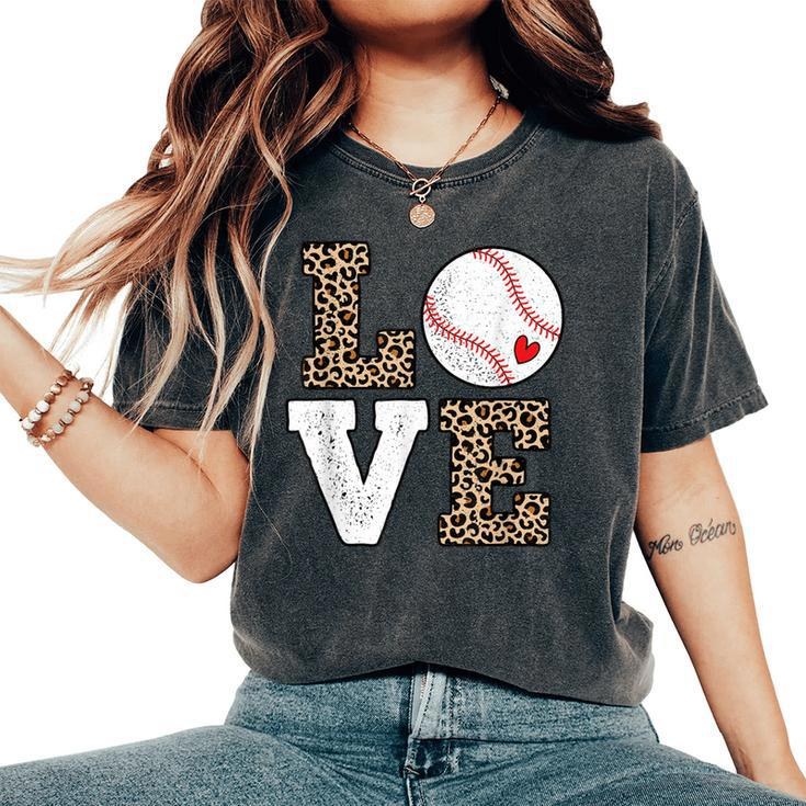 Love Baseball Girls Baseball Lover Women's Oversized Comfort T-Shirt