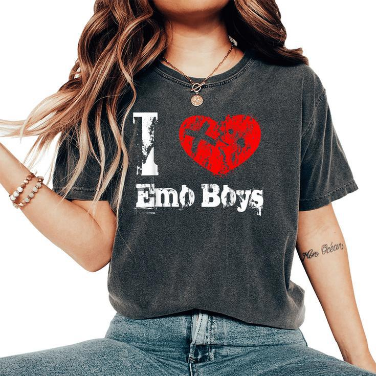 I Love Emo Boys I Love Emo Girls Emo Goth Matching Women's Oversized Comfort T-Shirt