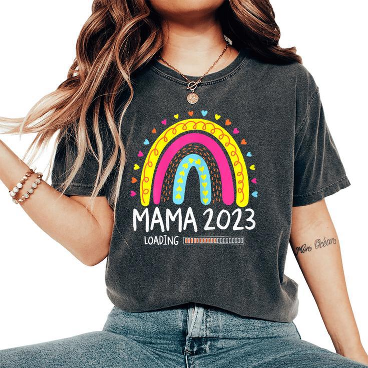Mama 2023 Loading Rainbow Heart Mother Mum Women's Oversized Comfort T-Shirt