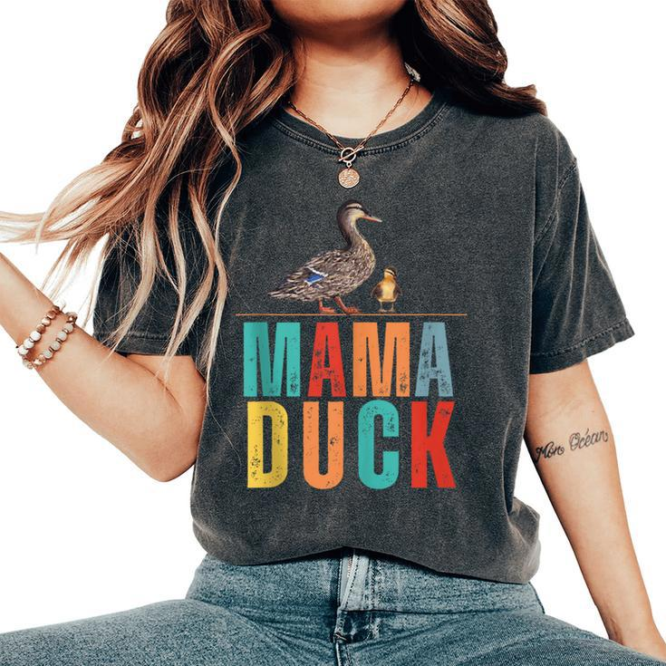 Mama Duck With Duckling Duck Mama Mother’S Day Women's Oversized Comfort T-Shirt