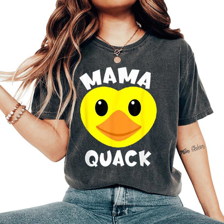 Mama Quack Yellow Duck Mama Duck Women's Oversized Comfort T-Shirt