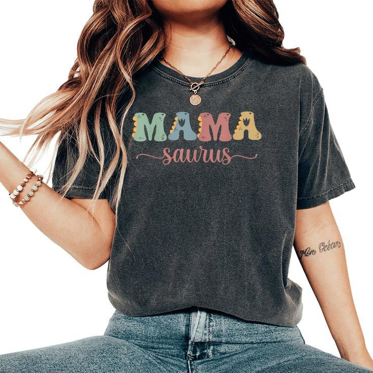 Mamy Saurus Mother's Day Family Matching Mom Dinosaur Moma Women's Oversized Comfort T-Shirt