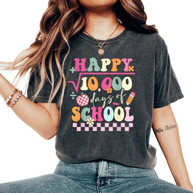 Math Formula 100 Days Of School Teacher 100Th Day Of School Women's Oversized Comfort T-Shirt