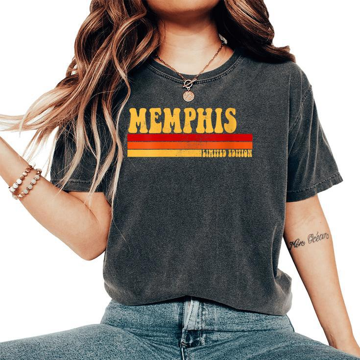Memphis Name Personalized Idea Retro Vintage Memphis Women's Oversized Comfort T-Shirt
