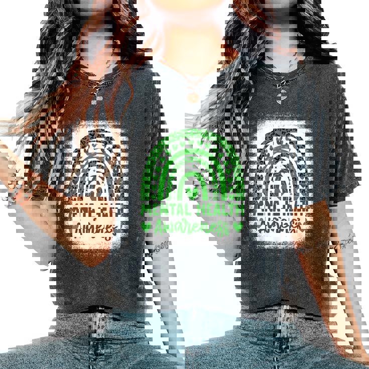 Mental Health Awareness Green Ribbon Mental Health Women's Oversized Comfort T-Shirt