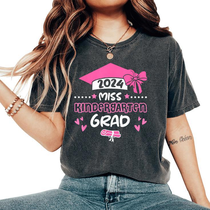 Miss Kindergarten Grad Graduation Graduate Class Of 2024 Women's Oversized Comfort T-Shirt