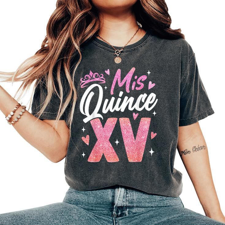 Miss Quince Xv Birthday Girl Family Party Decorations Women's Oversized Comfort T-Shirt