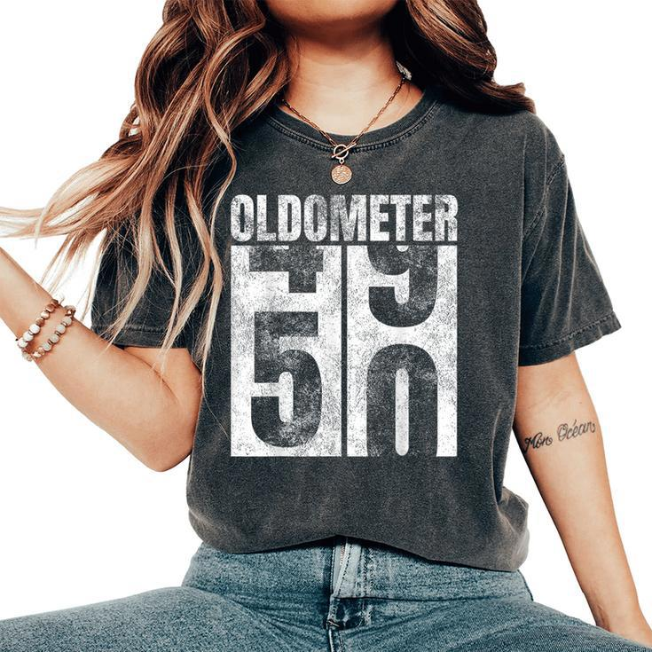 Oldometer 49-50 Yrs Old Man Woman Bday Graphic 50Th Birthday Women's Oversized Comfort T-Shirt