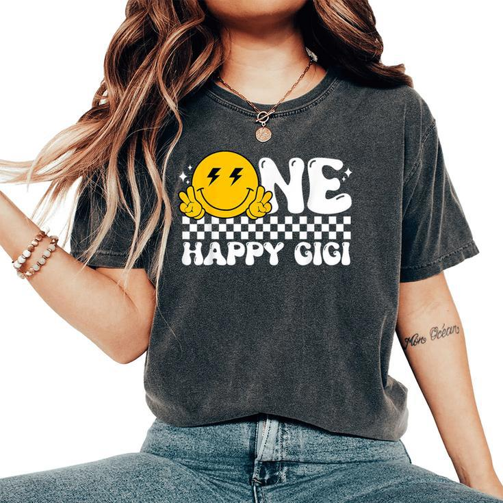 One Happy Dude Gigi Groovy 1St Birthday Family Matching Women's Oversized Comfort T-Shirt