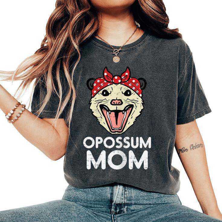 Opossum Mom Bandana Possum Family Mama Mommy Women Women's Oversized Comfort T-Shirt