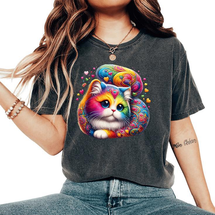 Persian Cat Mom Cat Owner Lover Cat Cute Persian Kitten Women's Oversized Comfort T-Shirt