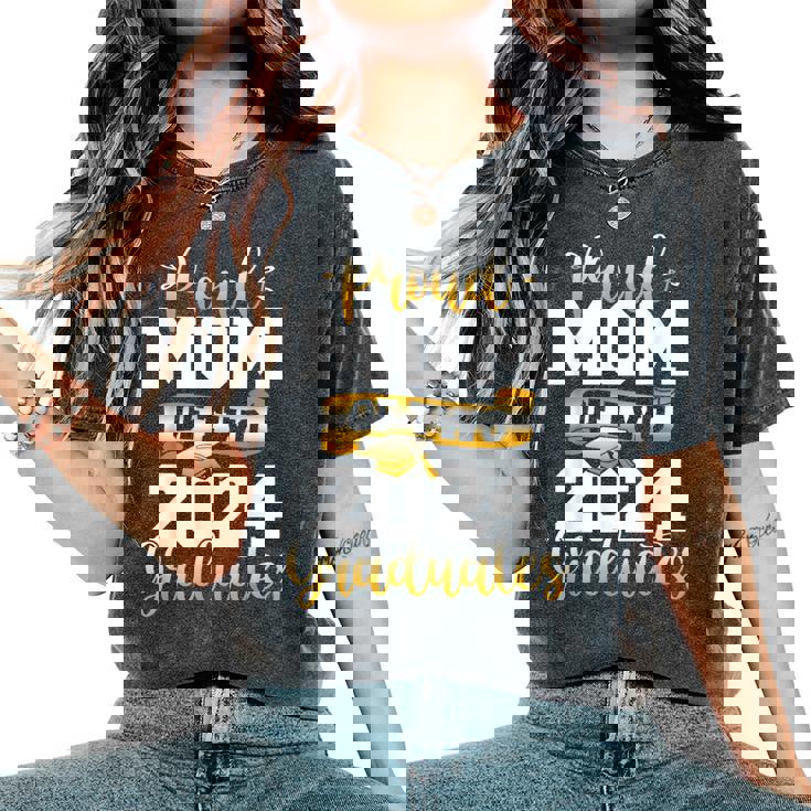 Proud Mom Of Two 2024 Graduates Class Of 2024 Women's Oversized Comfort T-Shirt