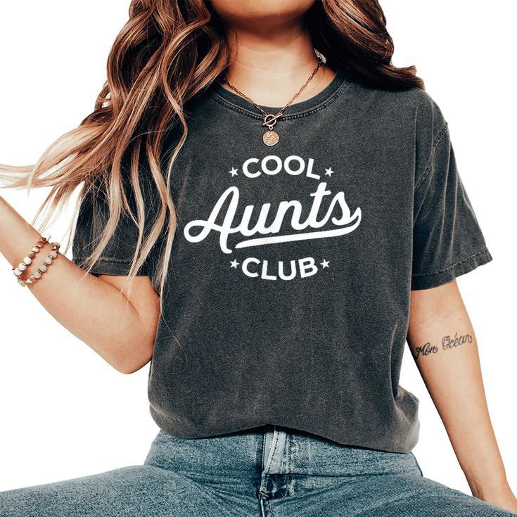 Retro Cool Aunts Club Best Auntie Ever Aunt Pocket Women's Oversized Comfort T-Shirt