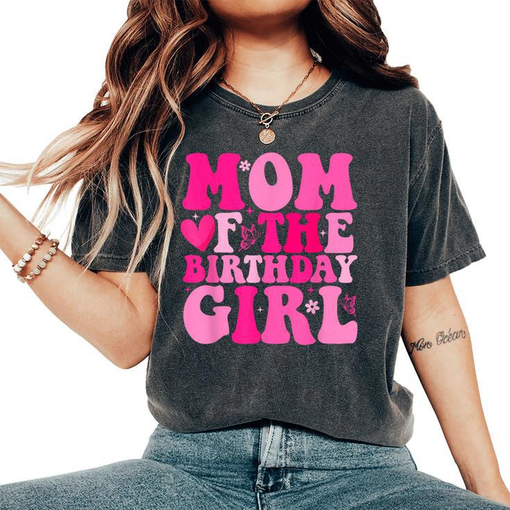 Retro Mom Of The Birthday Family Matching Girls Mama Women's Oversized Comfort T-Shirt