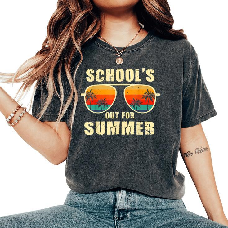 Retro Schools Out For Summer Last Day Of School Teacher Boy Women's Oversized Comfort T-Shirt