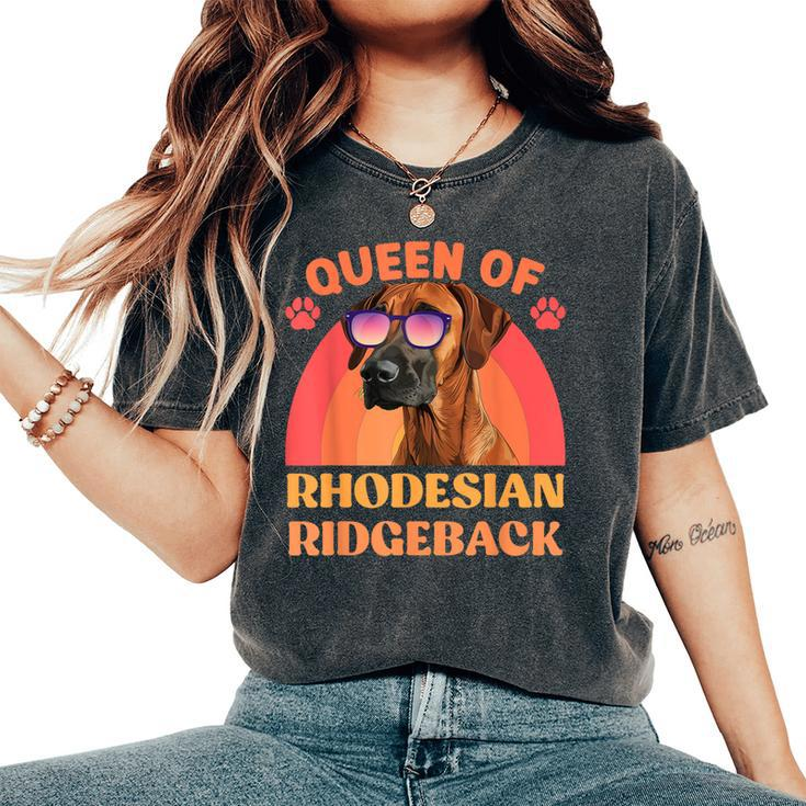 Ridgeback Queen Of Rhodesian Ridgeback Owner Vintage Women's Oversized Comfort T-Shirt