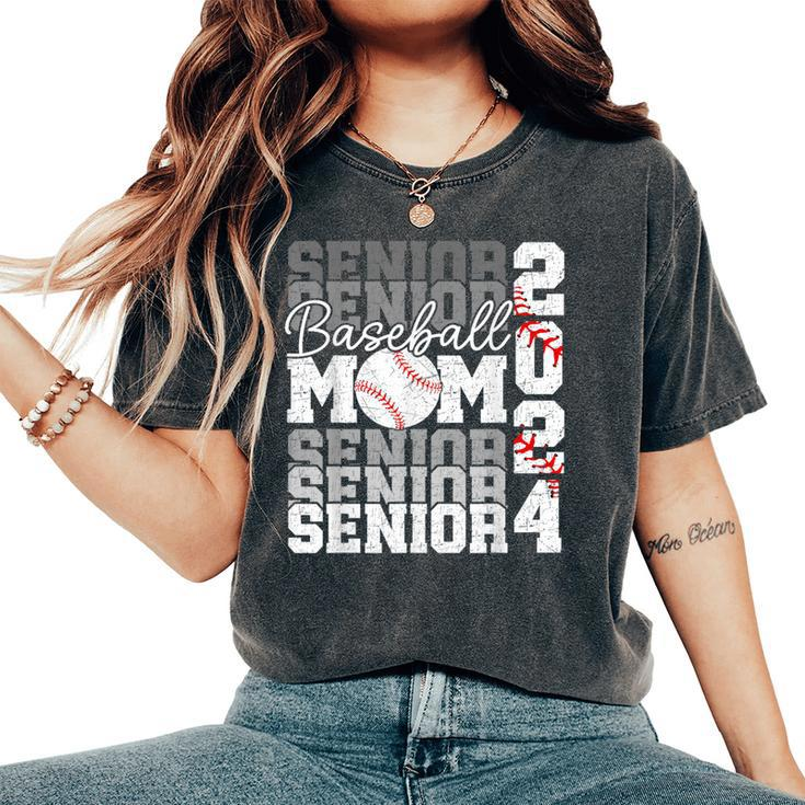 Senior Mom 2024 Baseball Class Of 2024 Graduation 2024 Women's Oversized Comfort T-Shirt