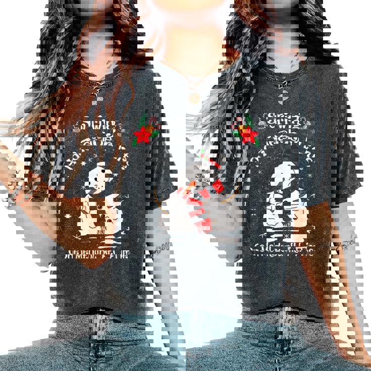 Surviving The Teacher Lifes One Meltdown At A Time Christmas Women's Oversized Comfort T-Shirt