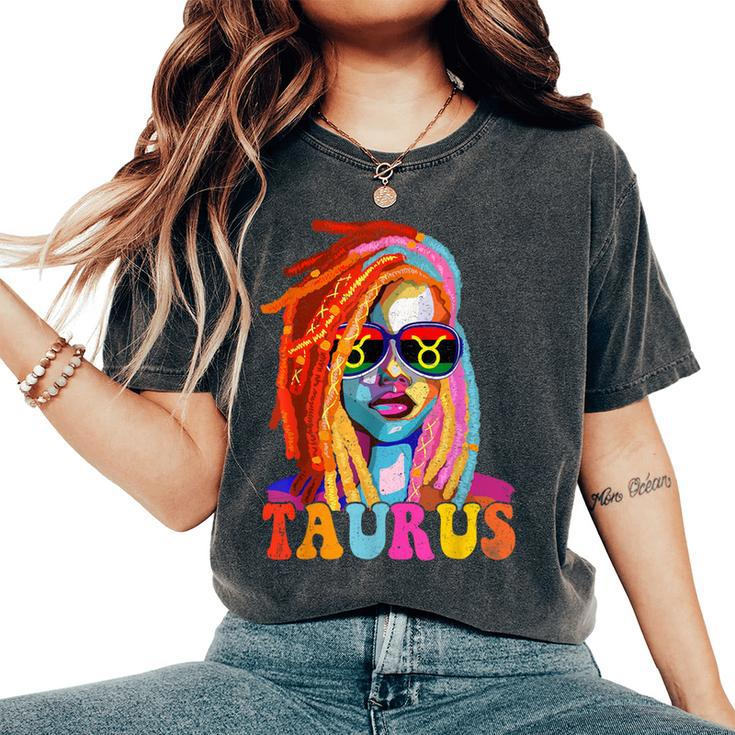 Taurus Queen African American Loc'd Zodiac Sign Women's Oversized Comfort T-Shirt