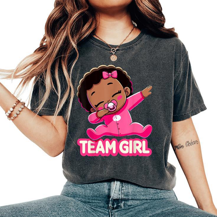 Team Girl Baby Announcement Gender Reveal Party Women's Oversized Comfort T-Shirt