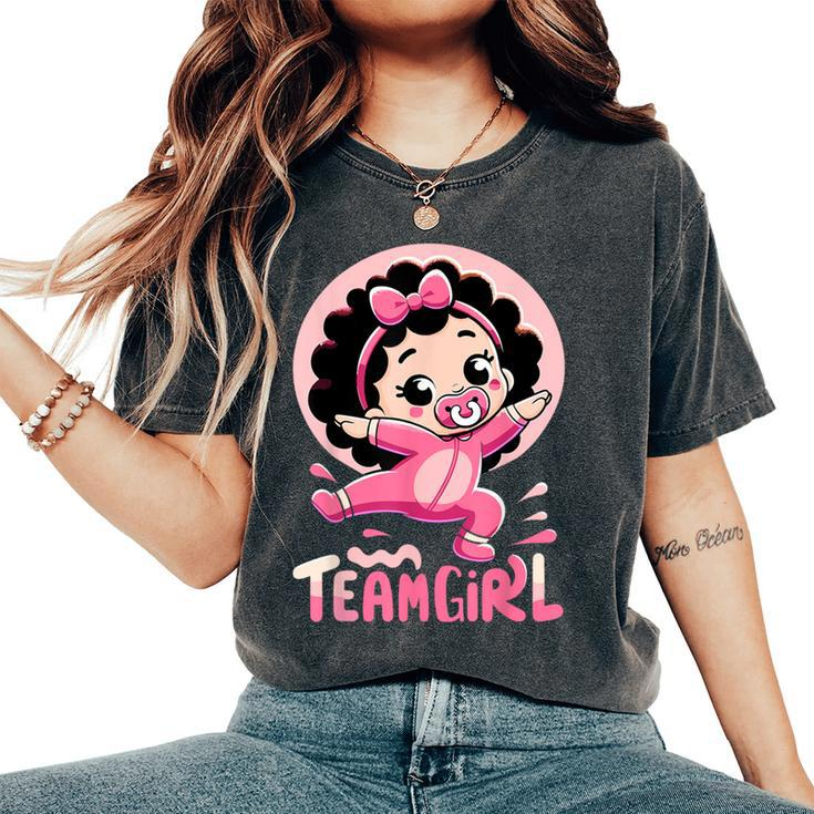 Team Girl Baby Gender Reveal Party Announcement Women's Oversized Comfort T-Shirt
