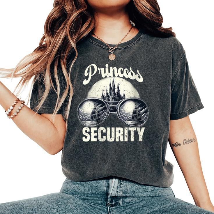 Team Princess Security Mom Dad Party Family Trip Vintage Women's Oversized Comfort T-Shirt