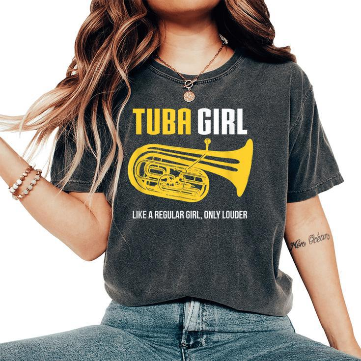 Tuba Girl  Cute Marching Band Women's Oversized Comfort T-Shirt