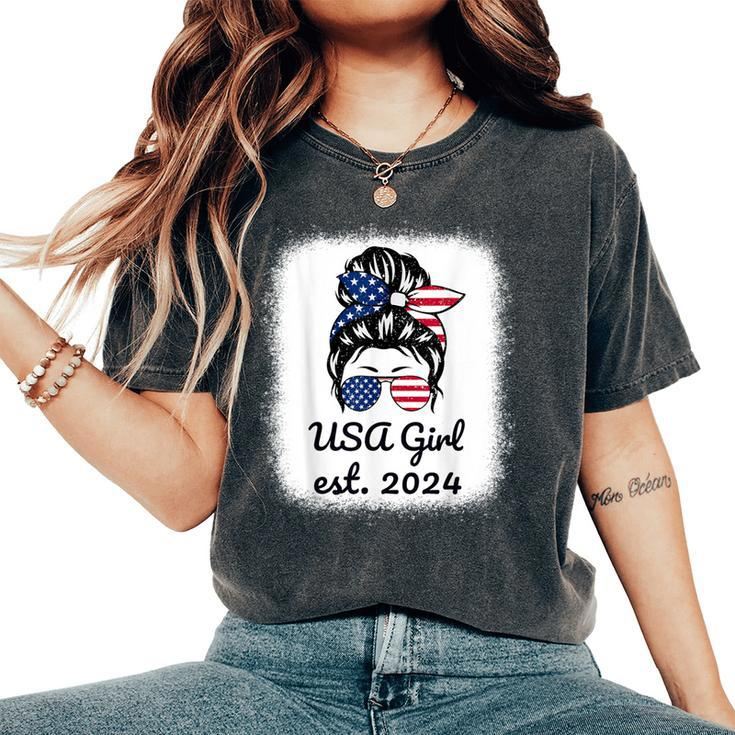 Us Citizen Est 2024 Citizenship New Usa Citizen Girl Women's Oversized Comfort T-Shirt