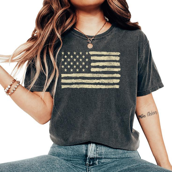 Usa Flag American Flag 4Th Of July Independence Day Vintage Women's Oversized Comfort T-Shirt