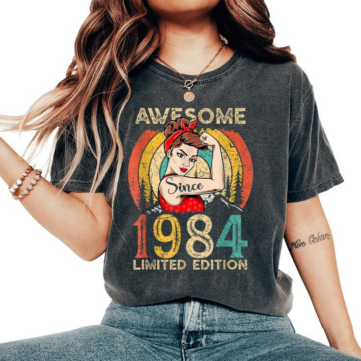 Vintage 38Th Birthday For Awesome Since 1984 Women's Oversized Comfort T-Shirt